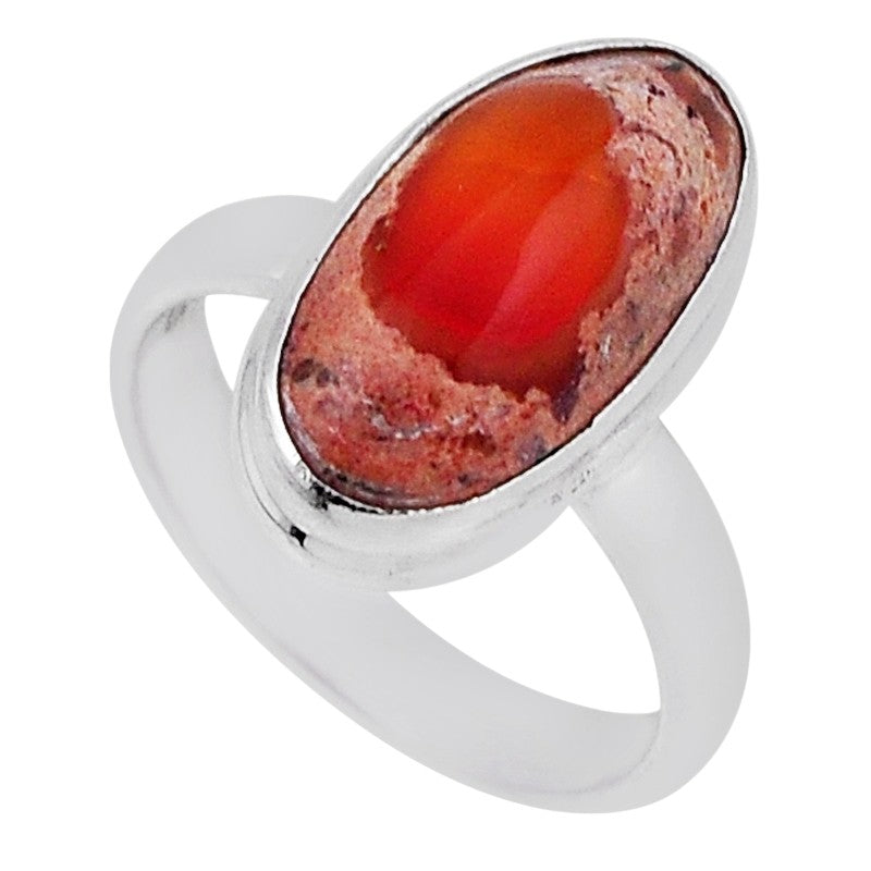 Bague en Opale de Feu et Argent