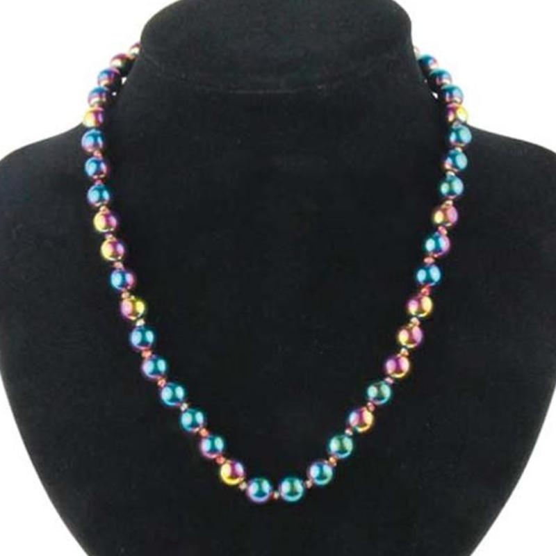 Collier hématite arc-en-ciel